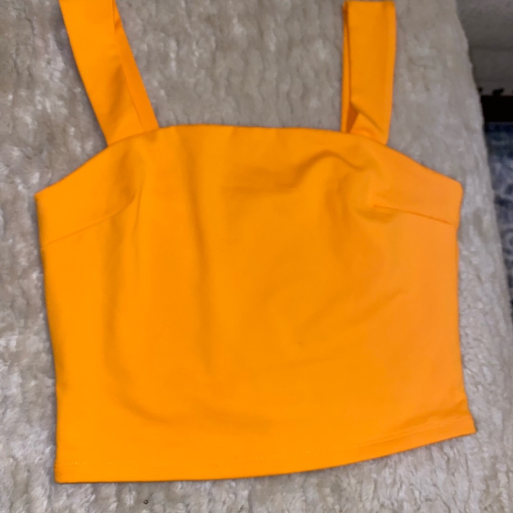 Forever 21 Bright Orange Crop Top